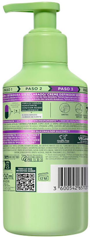 Garnier Fructis Método Rizos crema secado al aire 260 ml