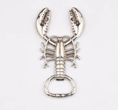 Inspire Daily Merch Lobster Bottle Opener Retro Metal Wine And Beer Corkscrew For Kitchen silver