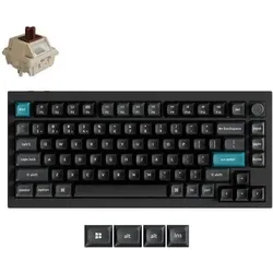 Keychron KEYBOARD WRL Q1 ULTRA/BLACK Q1U-M3 (US, Kabelgebunden, Kabellos), Tastatur, Schwarz
