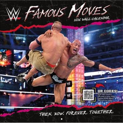 Wwe Famous Moves 2026 12x12 Wall Calendar