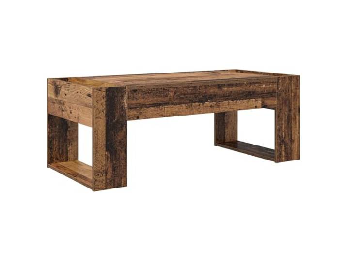 Couchtisch Altholz 110 x 50 x 41 cm Engineering Holz Couchtisch, technisches Holz, rechteckige Form, minimalistisches Design, Wohnzimmer, Getränke und Dekorationen