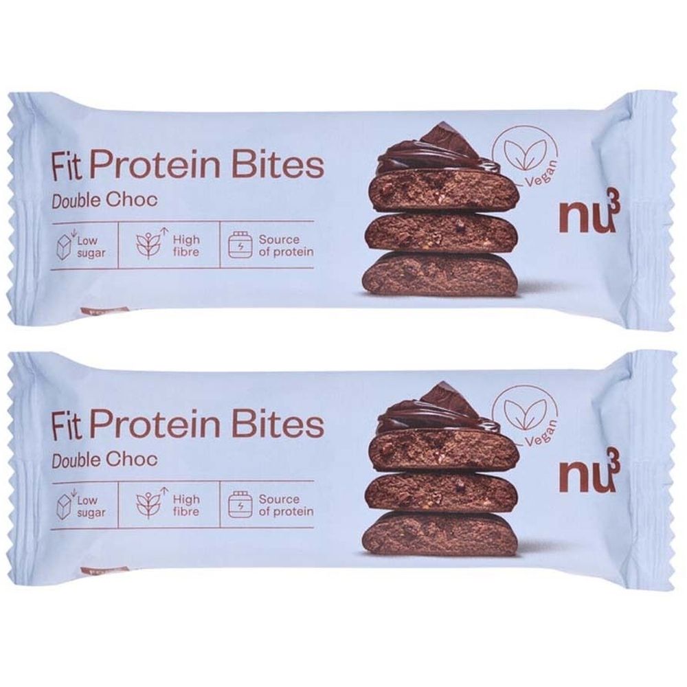 nu3 Fit Protein Bites Double Choc x2 2x60 g Riegel