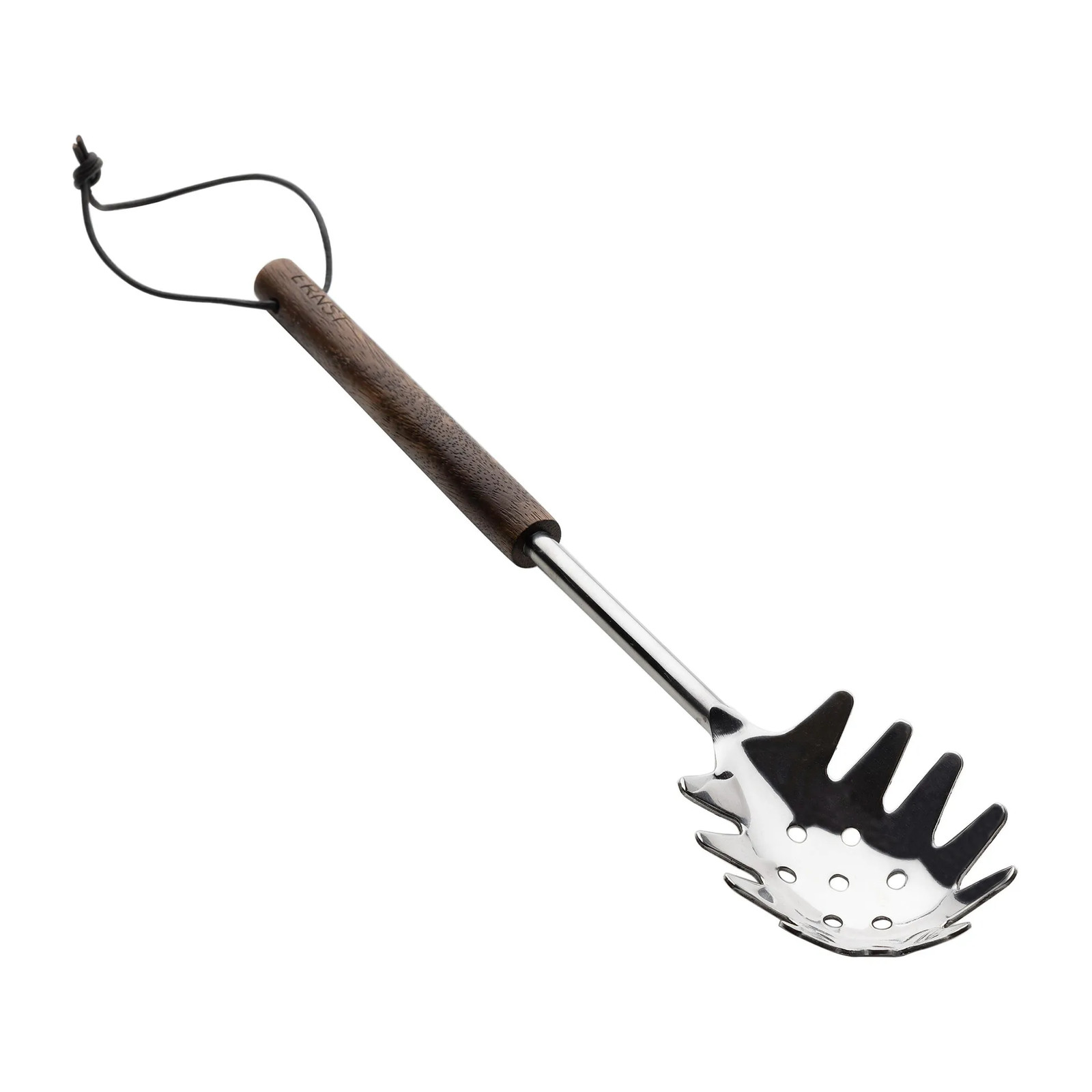 ERNST spaghettilepel met houten handvat Donkerbruin