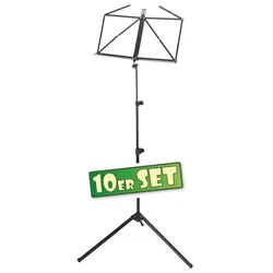McGrey 100/2 B Notenständer schwarz, mit Tasche 10er Set