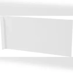 Fahnenschild blanko zur Wandmontage, Alu, 297x148 mm