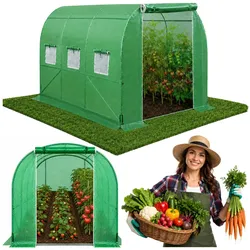 Grüner UV-Tunnel für Gemüse mit Fenstern 2x3 m 6 m2