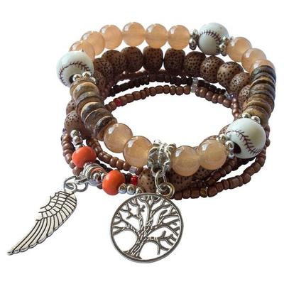 Armband 'Baum des Lebens mit Engelsflügel' braun
