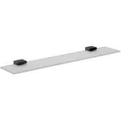 emco loft Ablage, Kristallglas, satiniert, 600mm, 051013360, Farbe: schwarz