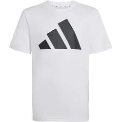 adidas Train Essentials Big Logo Trainingsshirt Kinder KB6806 - white/black 164