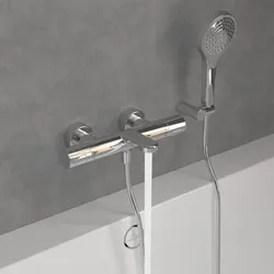 Villeroy & Boch Universal Taps & Fittings Wannenthermostat TVT00000100061  rund, Wandmontage, chrom