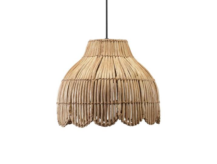 PR Home Buiten hanglamp Pia van natuurvezel, stekkerkabel, bruin / roest