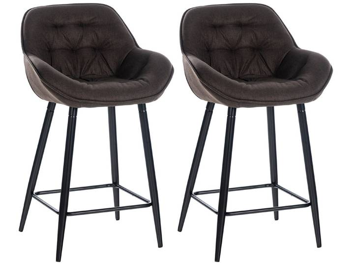 CLP Barhocker Gibson (Set, 2er), Fußstütze, stabiles Metall-Gestell