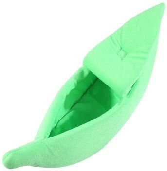 Uplift Essentials Cozy Banana Peel Calming Cat Bed green l