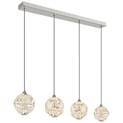LED Pendelleuchte Esstischleuchte Hängeleuchte höhenverstellbar Kristalle H150cm