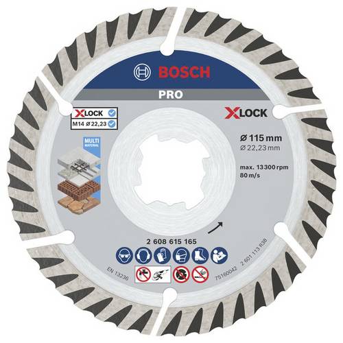 Bosch Accessories 2608615285 2608615285 Diamanttrennscheibe Durchmesser 115mm 2St.