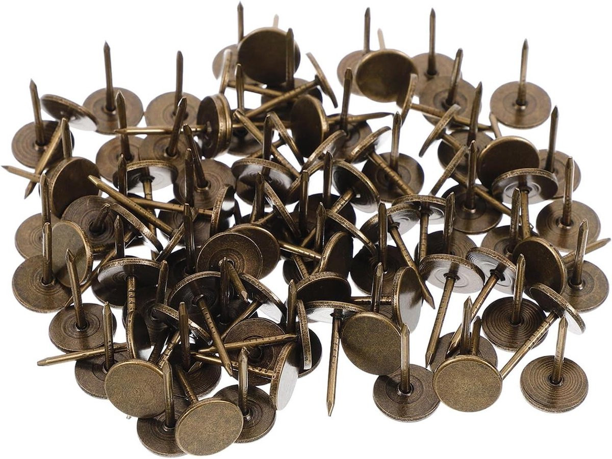 Meubelspijkers Platte Kop Decoratieve Pinnen voor Meubels Bekleden Vintage Stijl - 300 stuks - Meerkleurig