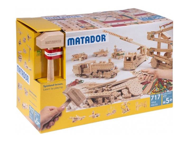 Matador MATADOR 11717 - Explorer E717, Baukasten, Holz, 717 Teile, Konstruk... Konstruktions-Spielset