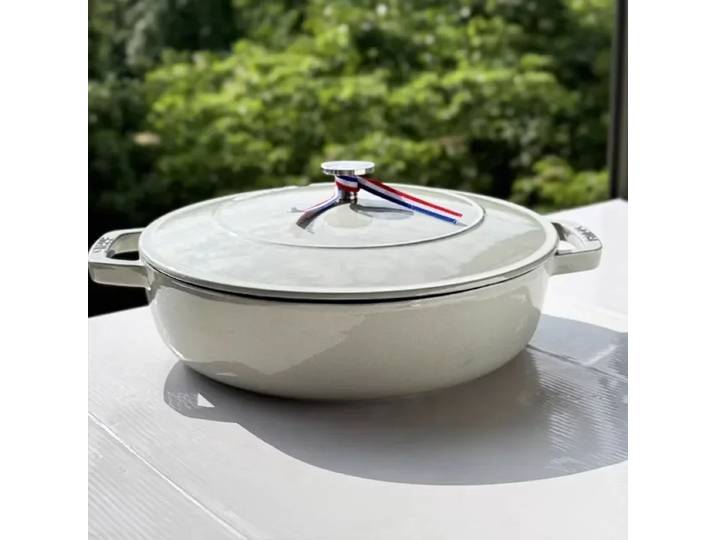 Marmite de fruits de mer multifonctionnelle, marmite de cuisine, marmites en fonte émaillée, marmite domestique, grande capacité, aucun rouge, 30cm