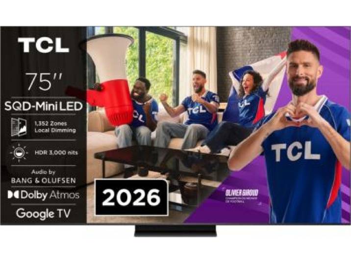 Tcl - Tv Mini Led 75c79l (2026) 75 (189 Cm) 4k - Expérience Gaming, 144hz, Système Sonore Bang & Olufsen