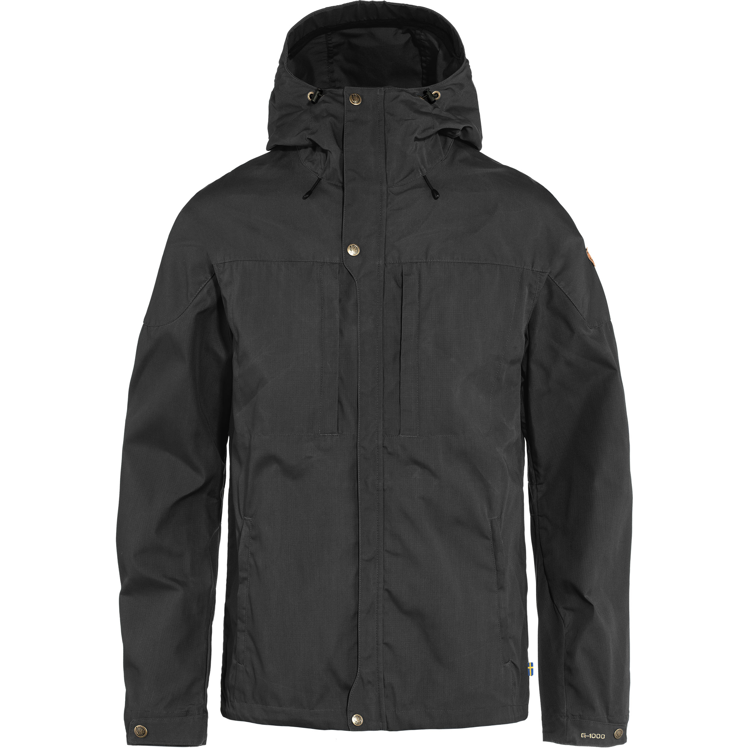 Fjällräven Skogsö Herren Regenjacke grau Größe L Camping Windabweisend Wasserabweisend