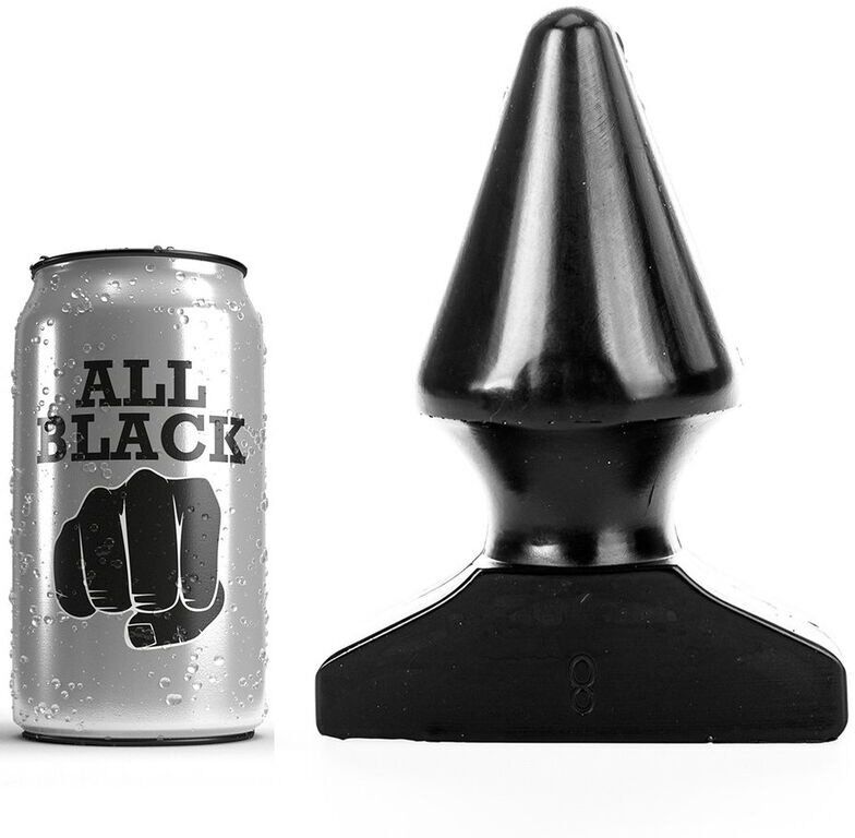 all black bouchon anal tout noir 17cm