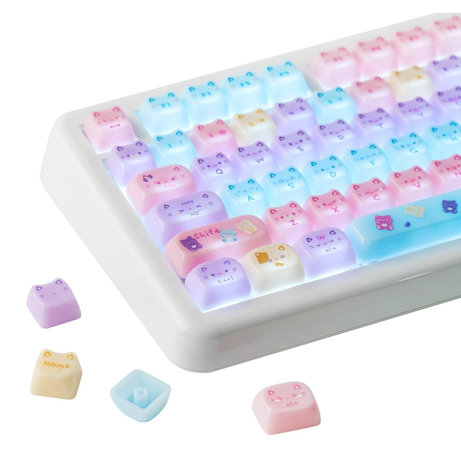 Solidchoice PBT/PC Cat Keycap Set voor Mechanische Toetsenborden