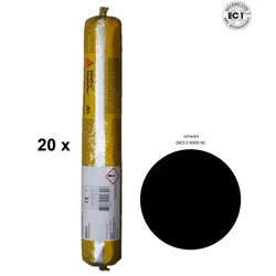 20 x Sikaflex Pro 1 schwarz 1K Polyurethan Dichtstoff 600ml Beutel