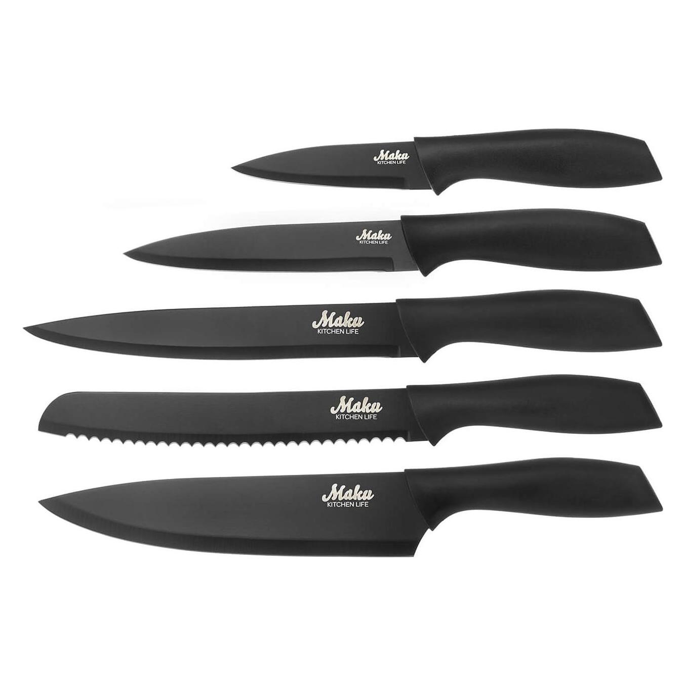 Maku Küchenmesser-Set 5-tlg. Schwarz (6410412703101)