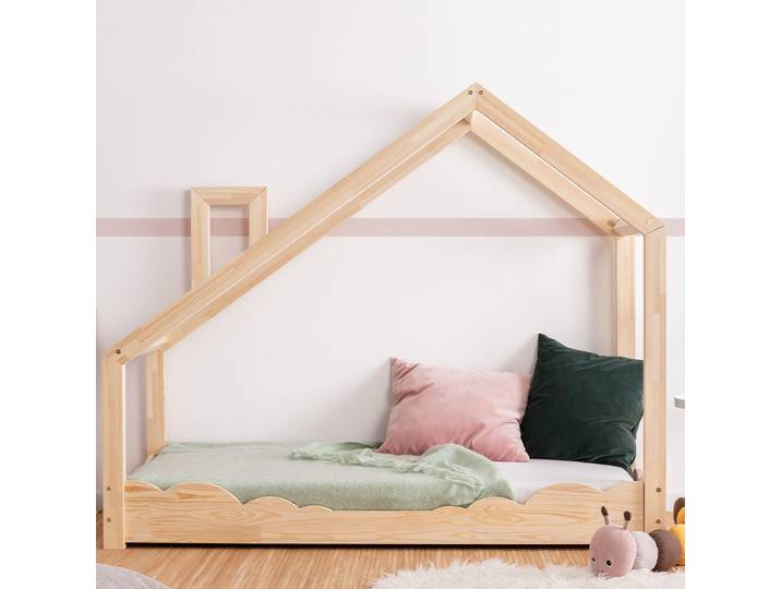 Lit cabane 90x200 sommier inclus Carla Bois