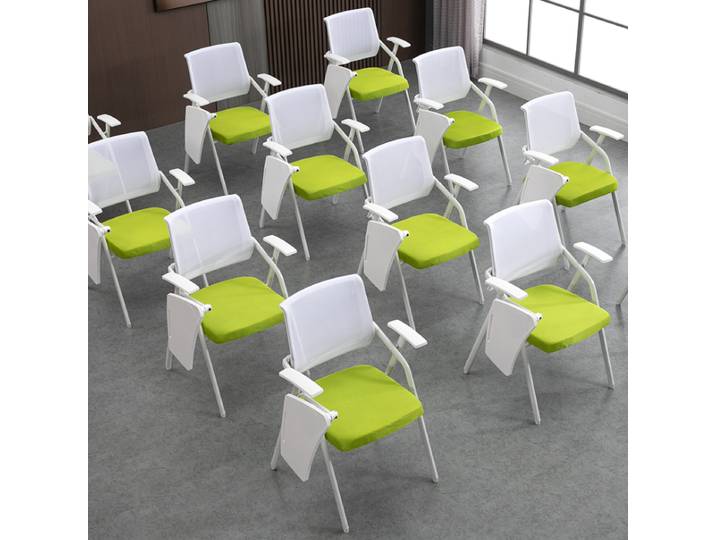 Chaise de formation pliante avec tablette d'écriture, tablette d'écriture pliable, salle de réunion de bureau, table et chaises intégrées, conférence