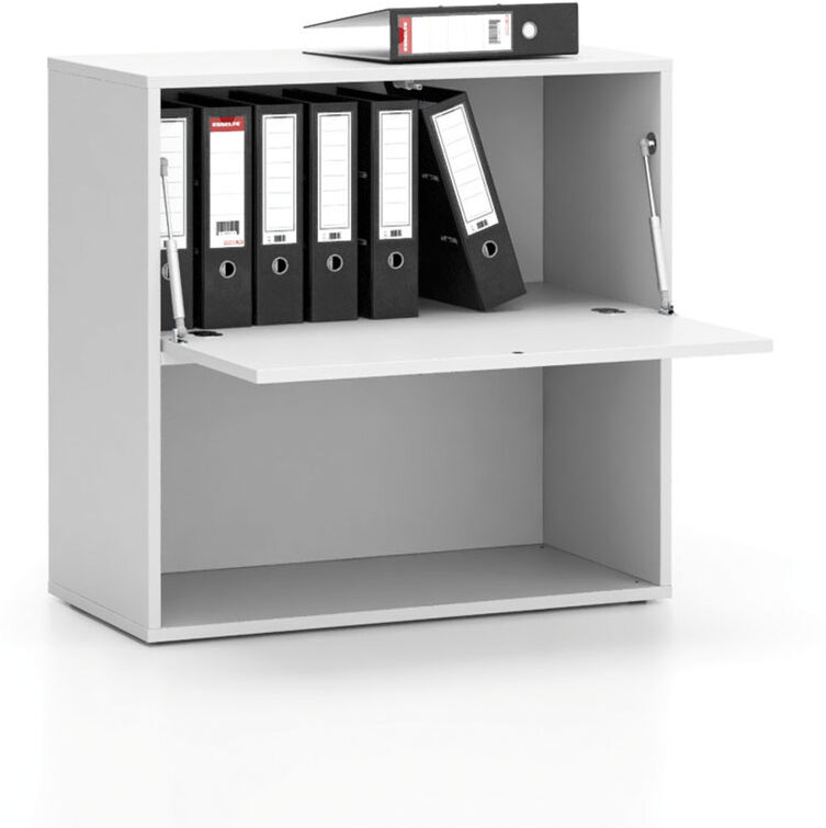 PLAN Büroregal LAYERS, kurz, 1 Karton, 800 x 400 x 777, weiß