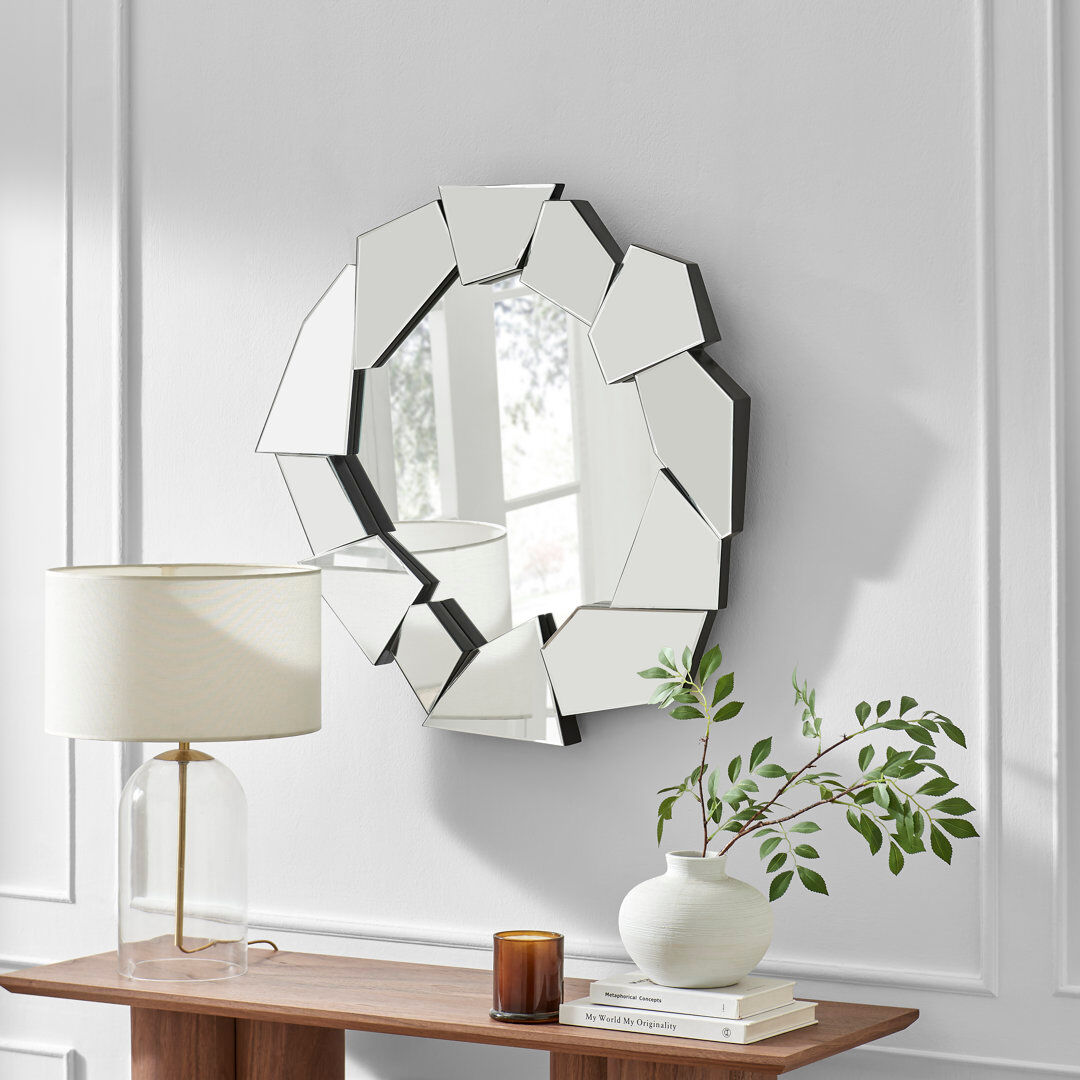 Fairmont Park Glass Round Wall Mirror Clear 77cm H X 77cm W X 5.5cm D