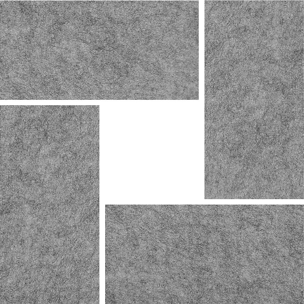 kaiserkraft Akustik-Wandpaneelen-Set, Wandstärke 25 mm, grau meliert, VE 4 Stk, HxB 650 x 325 mm