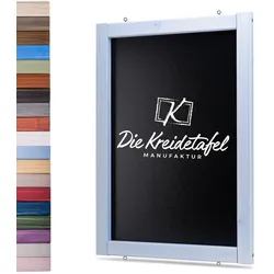 Die Kreidetafel Manufaktur Kreidetafel mit Holzrahmen / Glockenblumenblau 50x70cm