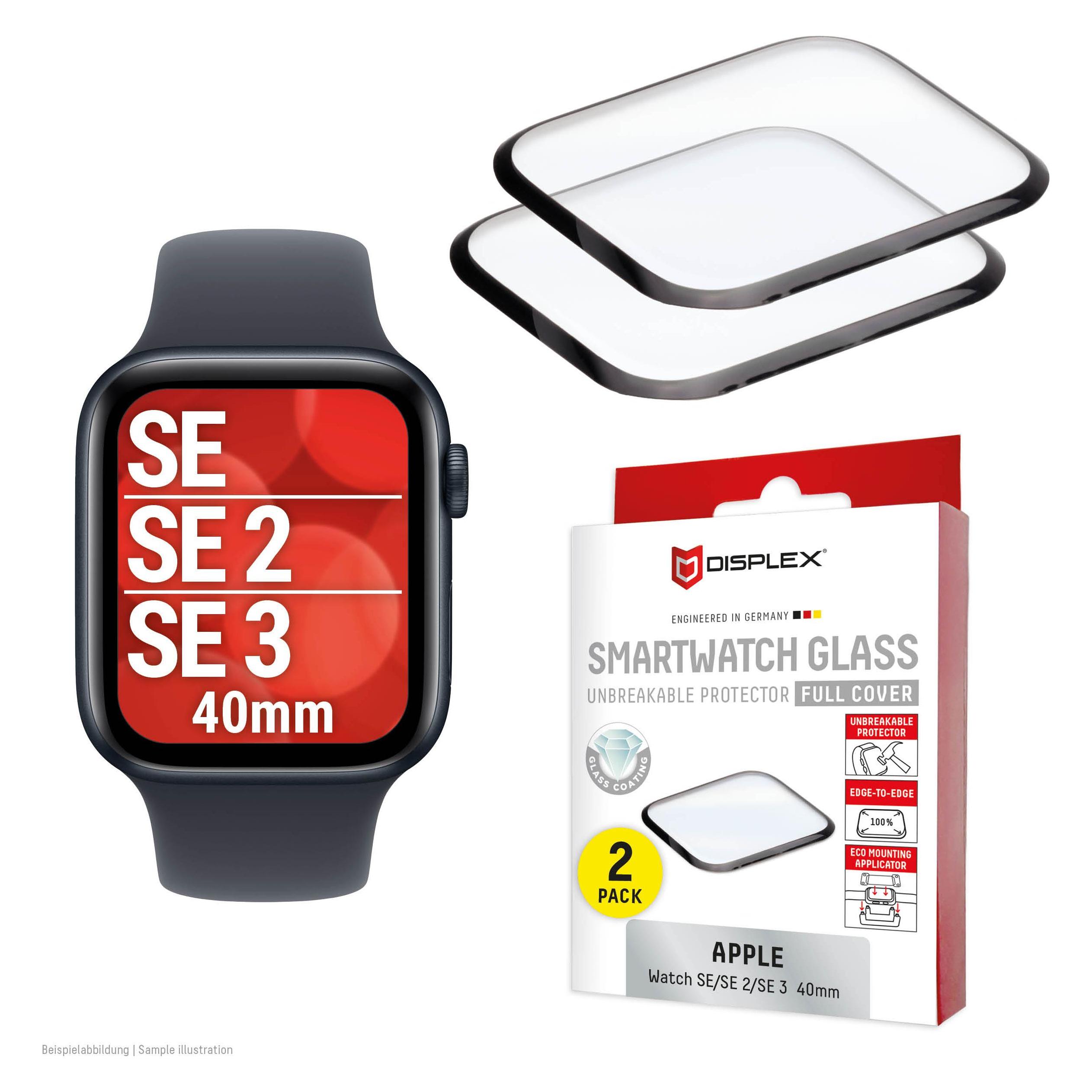 Displex Full Cover Schutzfolie, Full Cover Watch Glass, Doppelpack (02146)