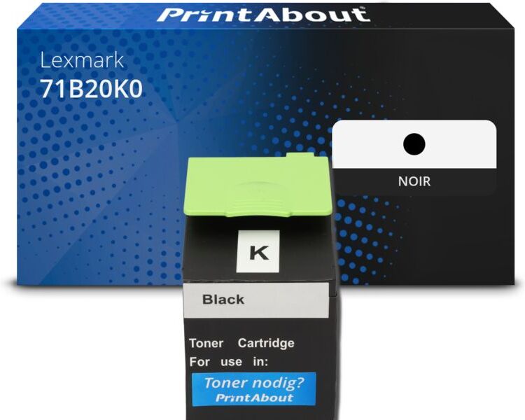 PrintAbout Toner compatible Lexmark 71B20K0 - Noir Noir