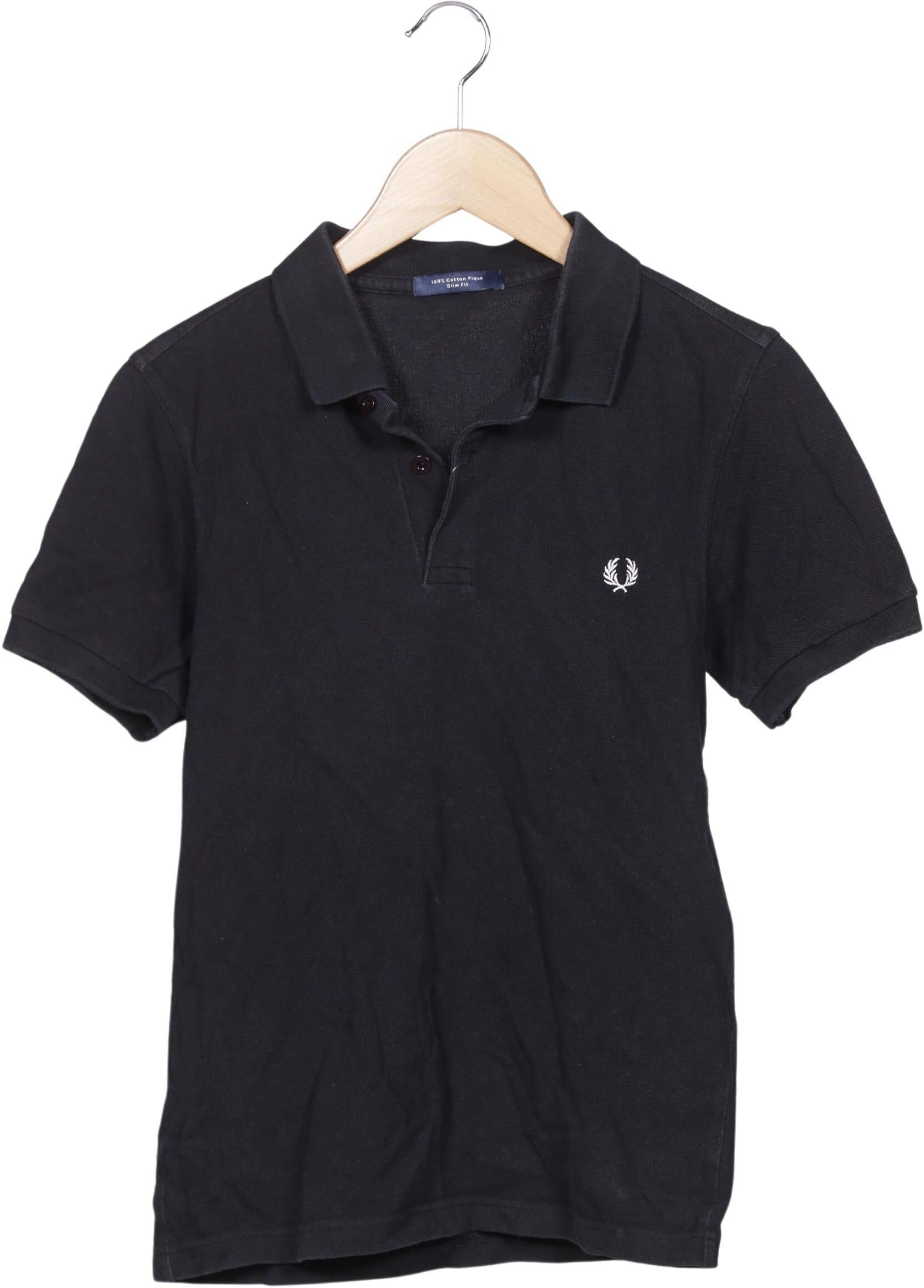 Fred Perry Herren Poloshirt, Schwarz, Gr. M, Baumwolle - Second Hand