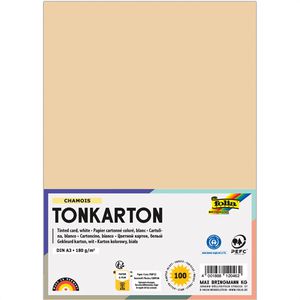 Folia Tonpapier 6118/3/10, A3, chamois, 180g/m², 100 Blatt