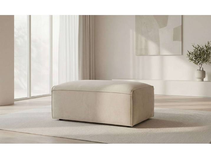 OTTO home Polsterhocker Mittell, Chenille, 102x61 cm, bodentief