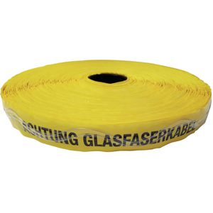 Kelmaplast Trassenwarnband Achtung Glasfaserkabel, mit Drahteinlage, gelb, 40mm x 250m