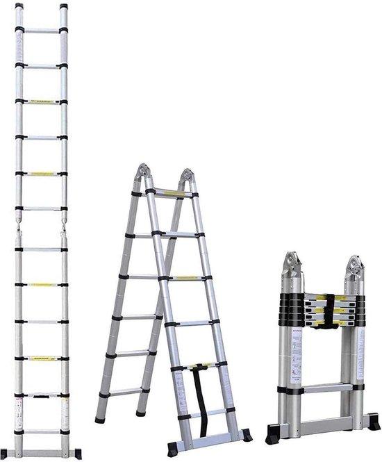 Aluminium-Teleskop-Laufsteg 5m mit 16 Antislip-Stufen, max. Belastbarkeit 150 kg