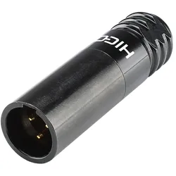 HICON Mini-XLR kompakt, 3-pol , Metall-, Löttechnik-Kabelstecker, vergoldete(r) Kontakt(e), gerade