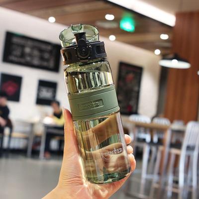 Friendly Fresh Finds Plastic Water Bottle, Leak proof Sports Drinkware With Tea Filter, Portable Transparent Cup For Gym And Outdoor Use green
