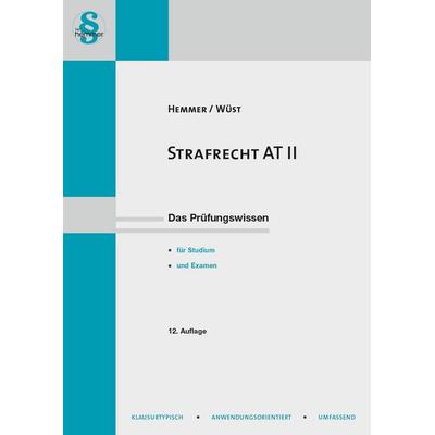 Strafrecht AT II, Paperback von Karl-Edmund Hemmer,Achim Wüst, Hemmer/Wüst