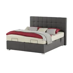 vanDoorn Motor-Boxspringbett mit Bettkasten Ohio ¦ grau ¦ Maße (cm): B: 172 H: 129