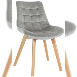 CLP Stuhl Brook Samt grau