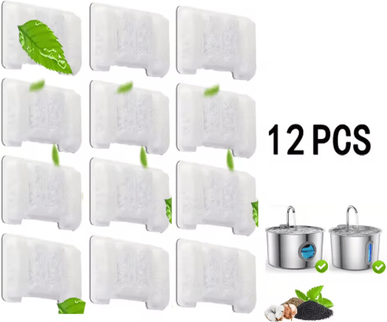 Inspire Picks Premium Carbon Replacement Filters For Pet Water Fountains 12pcs Filters