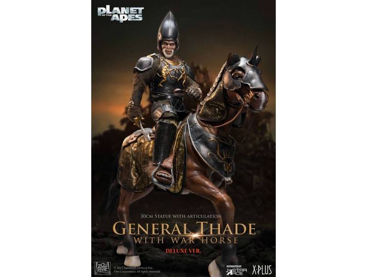 Star Ace Toys Sammelfigur Planet of the Apes General Thade with War Horse Statue Deluxe