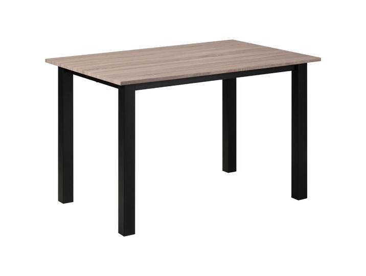 Mid.you Esstisch Duisburg, Eiche, Metall, Holz, rechteckig, eckig, 80x76x120 cm, gastro- und objekttauglich, Esszimmer, Tische, Esstische