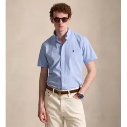 Polo Ralph Lauren für Herren. 710945315500 Blaues Custom-Hemd (S), Lässig, Baumwolle, Kurzarm